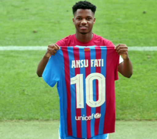 Barcelona confirm Ansu Fati will take over Lionel Messi’s No. 10 shirt